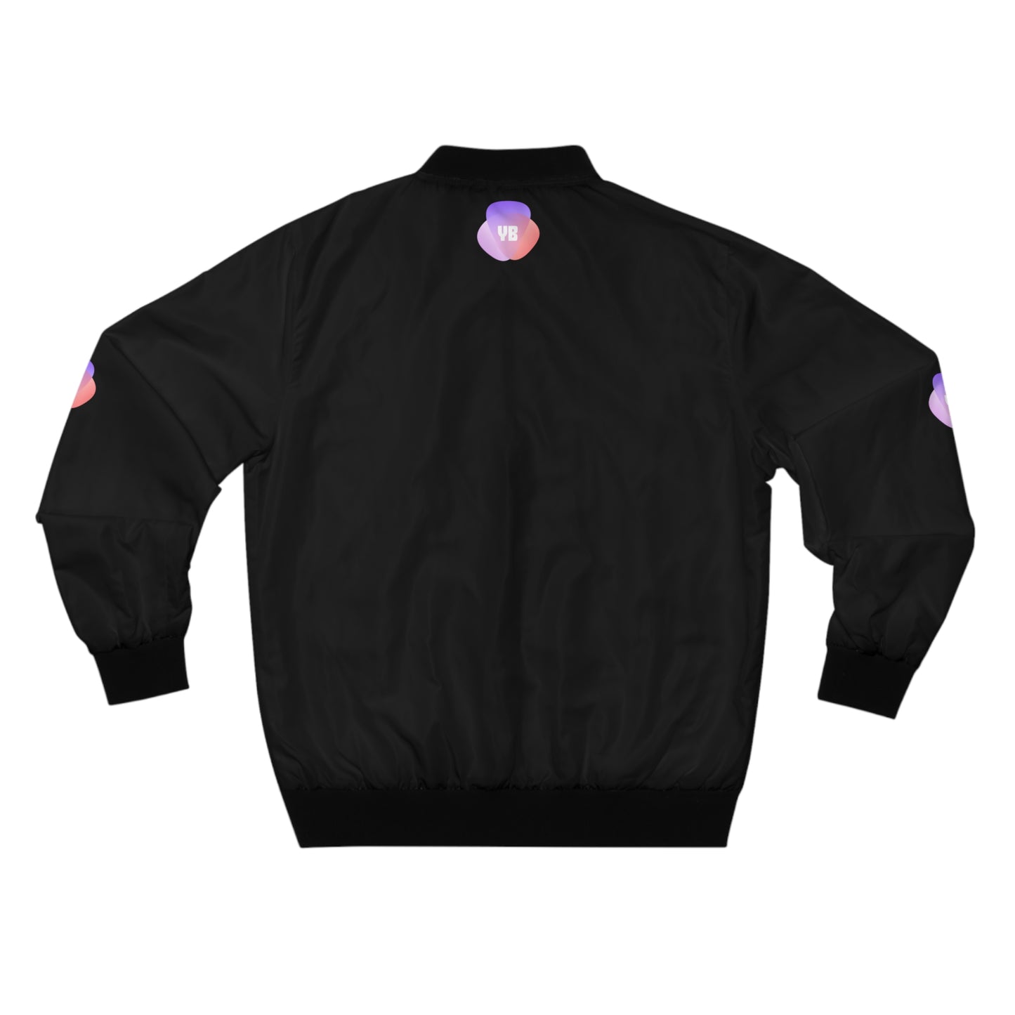 Men's Bomber Jacket - Stylish All-Over Print Black Outerwear for Everyday Wear, Street Style Fashion, Casual Wear, Gift Idea