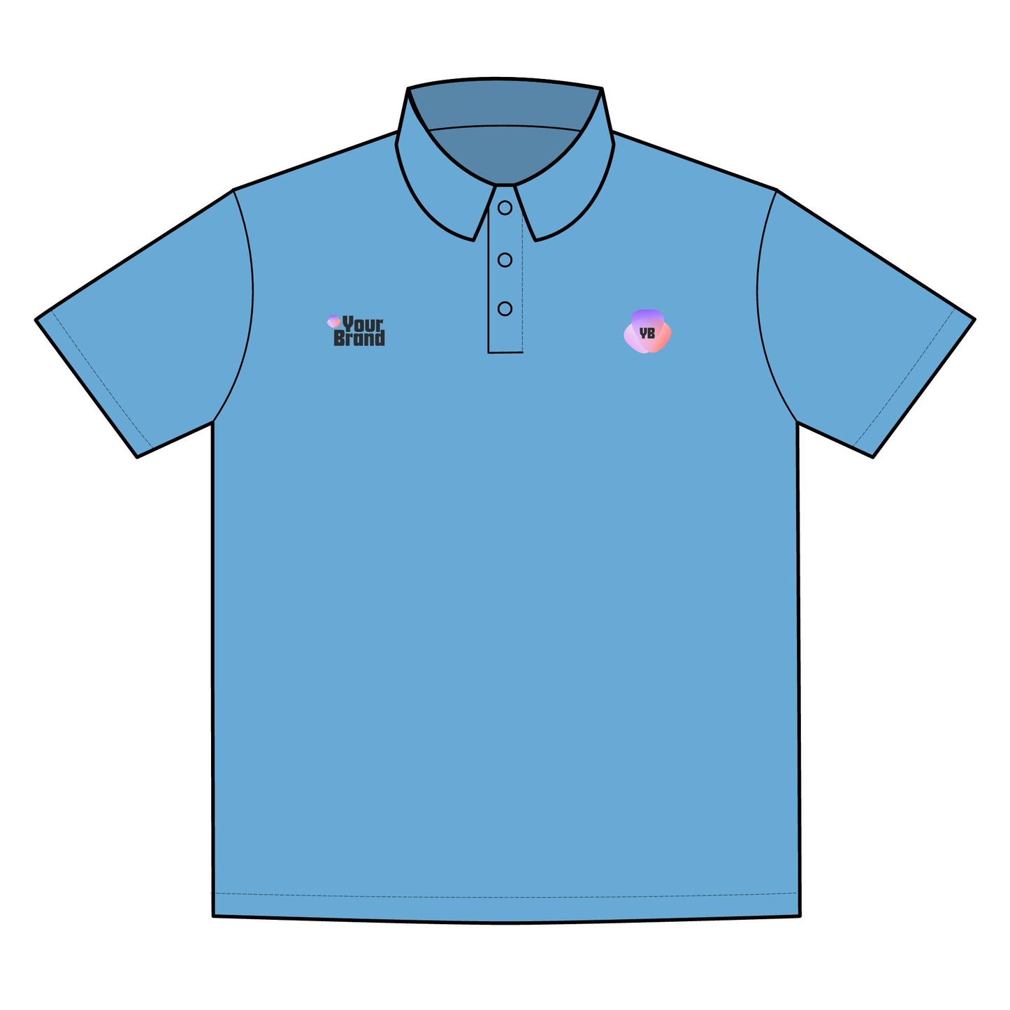 Sporty Custom Polo Shirt For Events, Personalized Branding Tee, Casual Business Wear, Great For Team Outfits, Ideal For Promotions