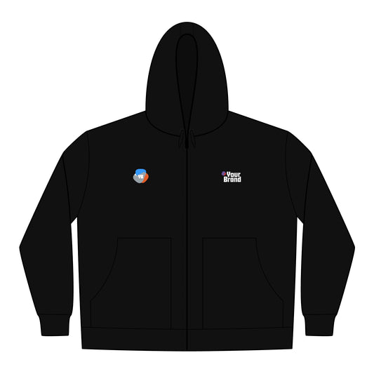 Durable Work Jacket for Men, Embroidered Hooded Jacket, Outdoor Workwear, Casual Men's Coat, Cold Weather Outerwear