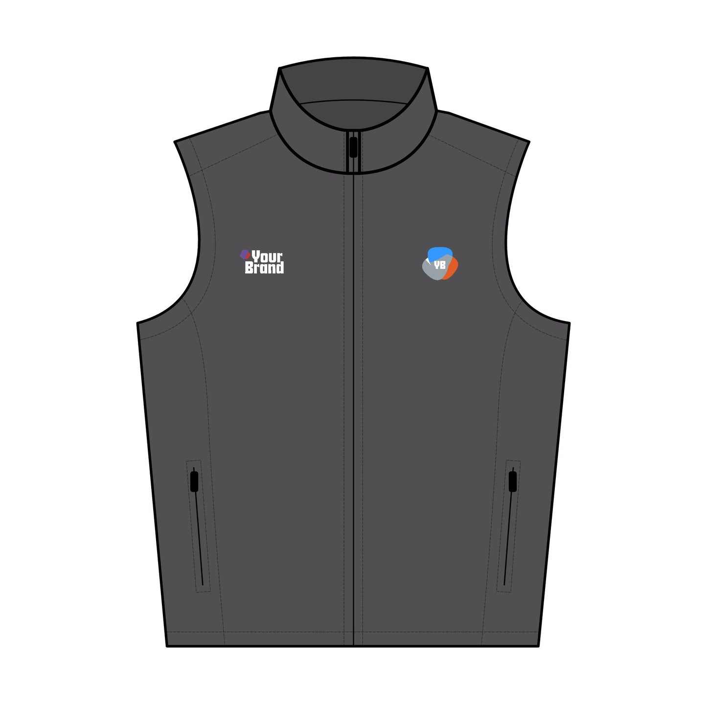 Men's Soft Shell Vest, Embroidered Jacket for Outdoor Activities, Casual Wear, Corporate Events, Gift for Him