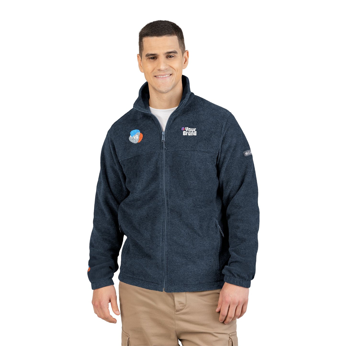 Cozy Embroidered Fleece Jacket for Outdoor Adventures, Perfect Gift for Nature Lovers, Layer for Cool Days, Ideal for Hiking and Casual Wear