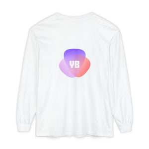 Long Sleeve T-Shirt — Gradient Logo "YB" Minimal Chest & Back Design