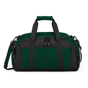 Classic Black Gym Bag — Small Logo Athletic Duffle for Workout & Travel