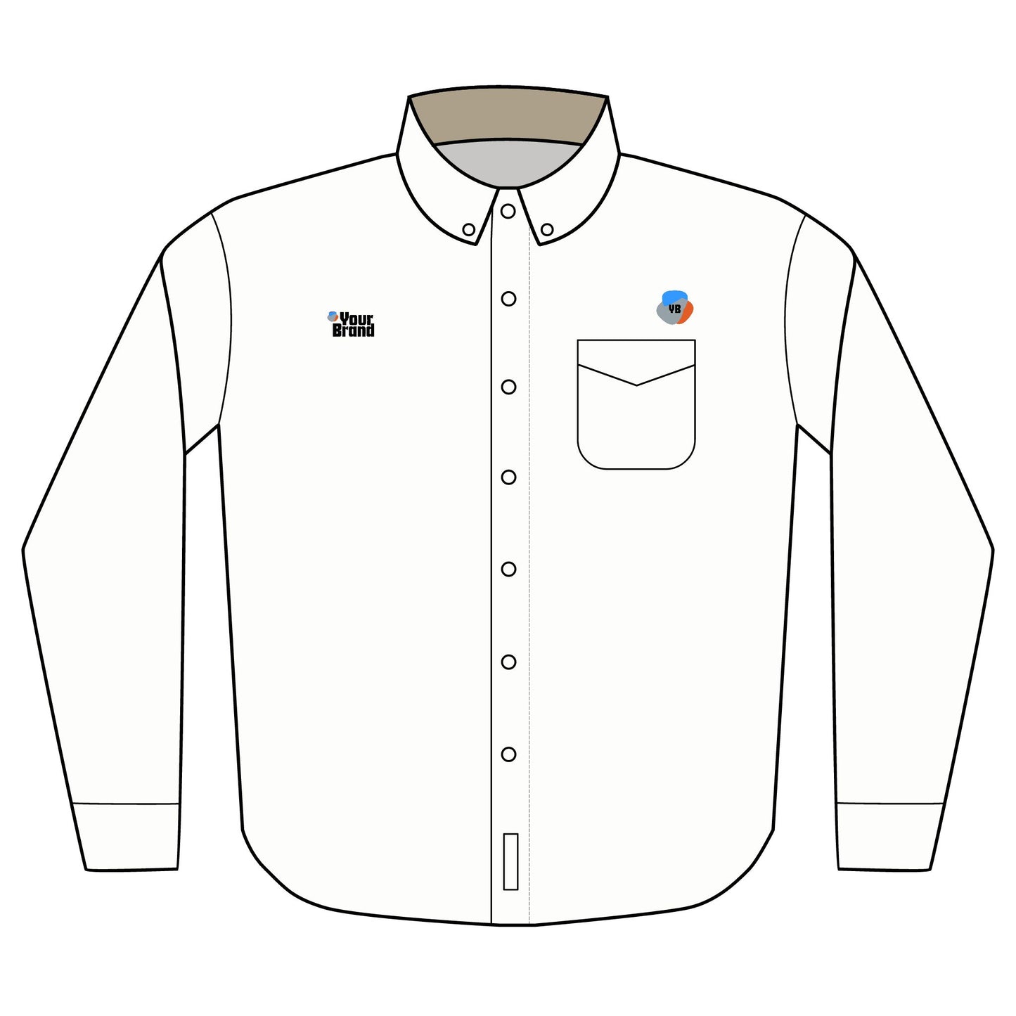 Custom Embroidered Long Sleeve Shirt, Personalized Workwear, Gift for Him, Business Logo Shirt, Casual Attire