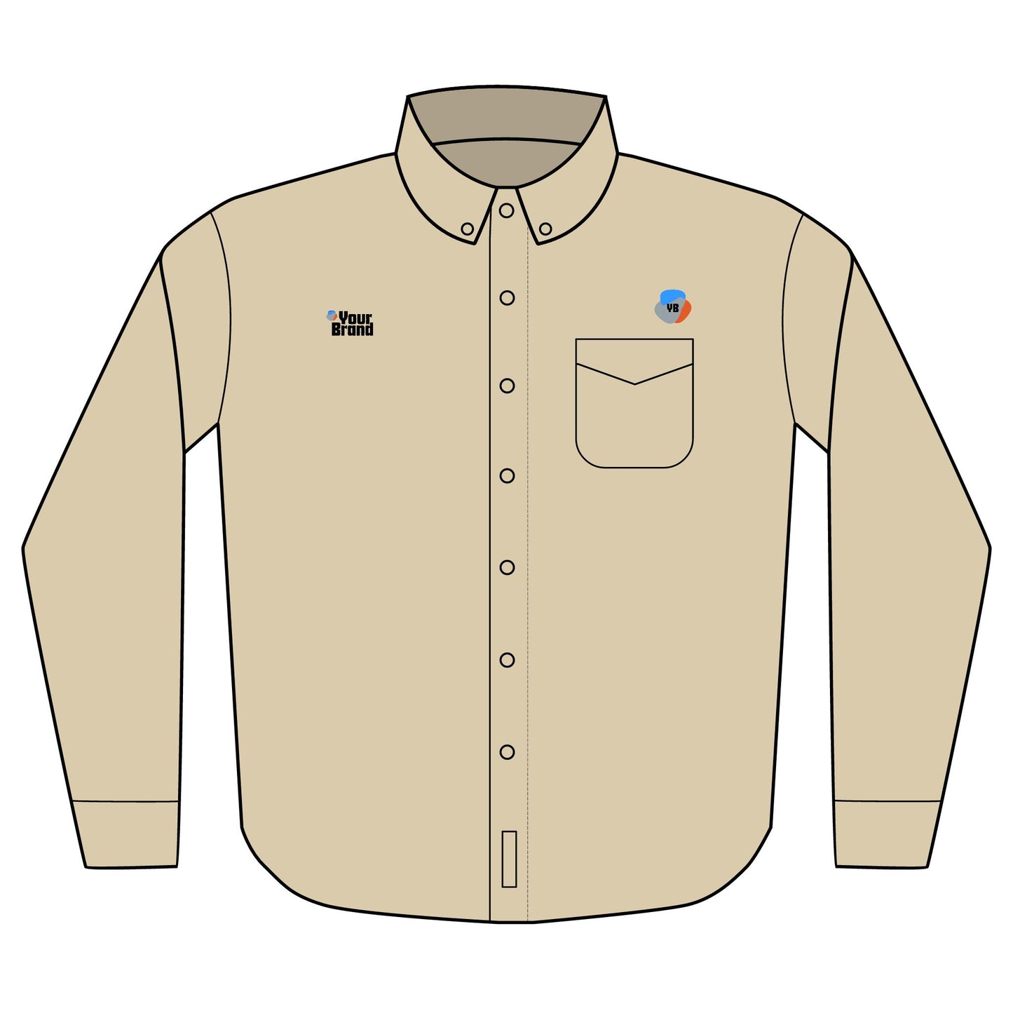 Custom Embroidered Long Sleeve Shirt, Personalized Workwear, Gift for Him, Business Logo Shirt, Casual Attire