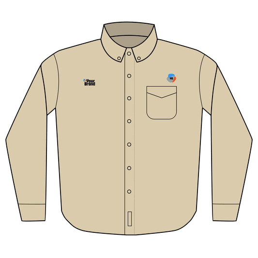 Custom Embroidered Long Sleeve Shirt, Personalized Workwear, Gift for Him, Business Logo Shirt, Casual Attire