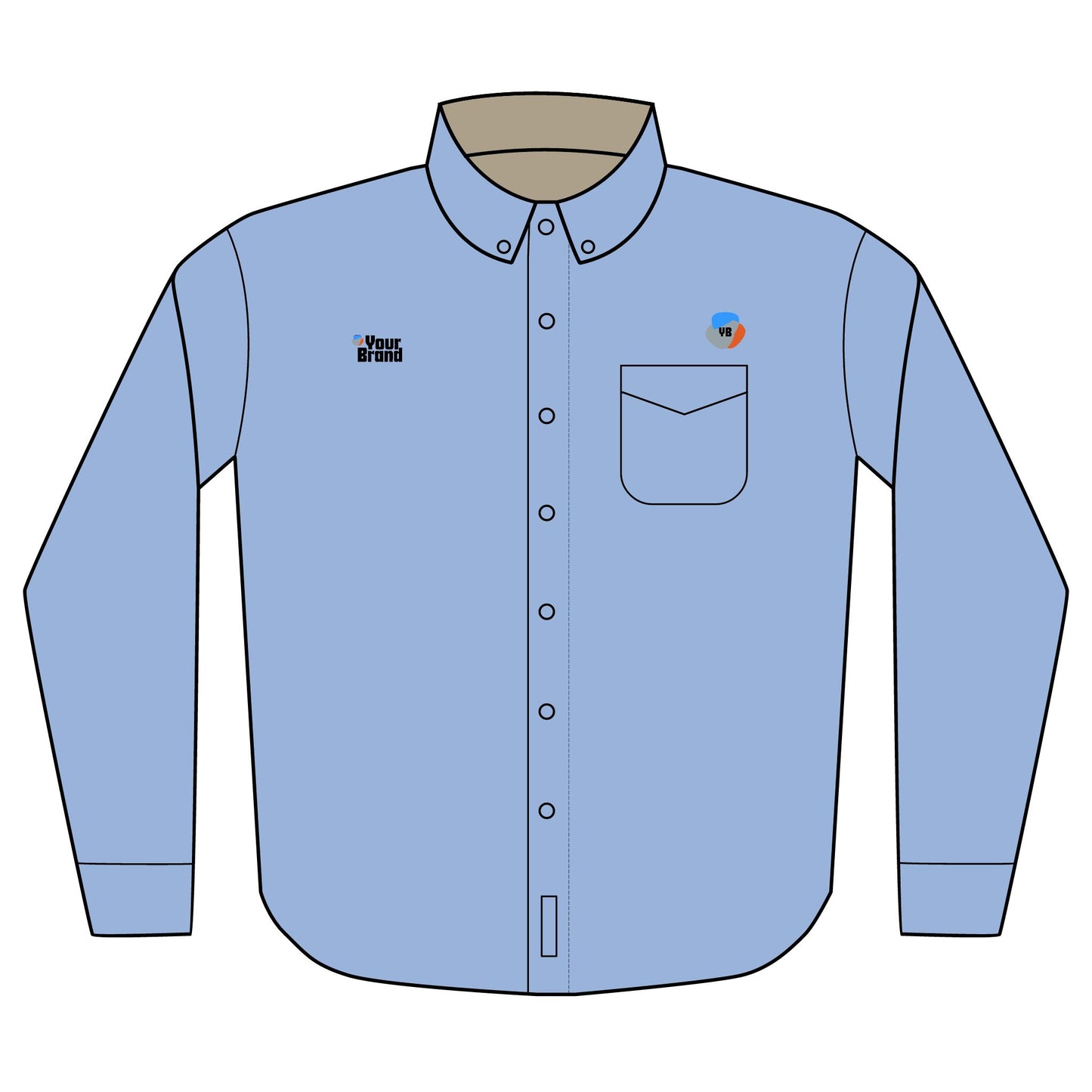 Custom Embroidered Long Sleeve Shirt, Personalized Workwear, Gift for Him, Business Logo Shirt, Casual Attire