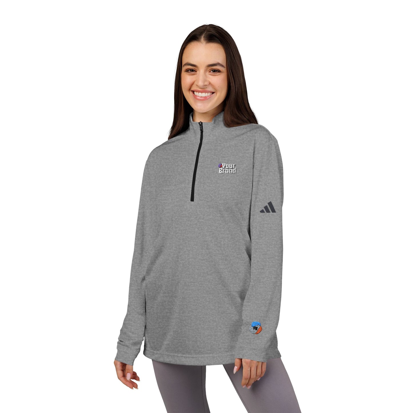 Embroidered Quarter-Zip Pullover - Custom Brand Apparel, Sportswear, Activewear, Gym Top, Personalized Gift