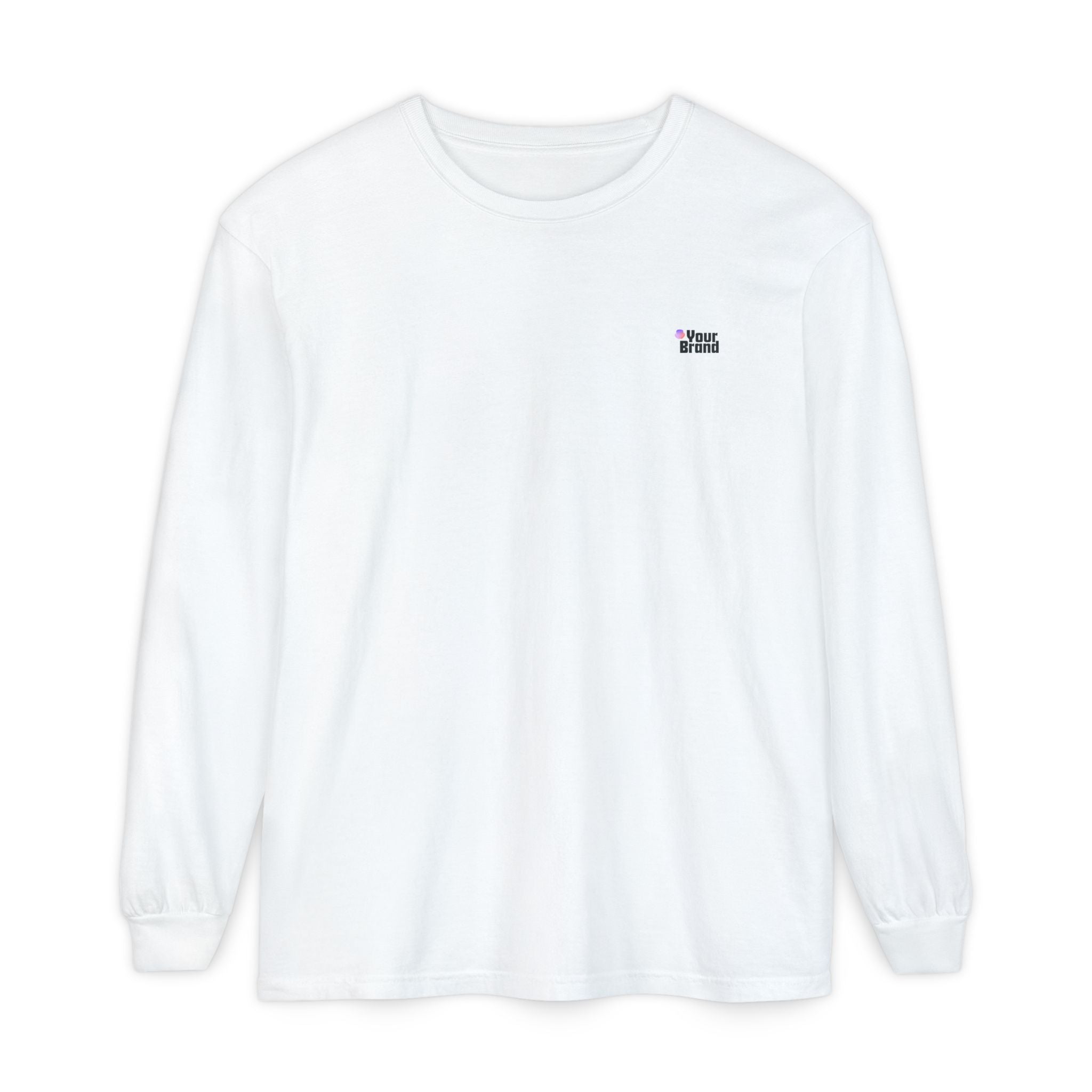Long Sleeve T-Shirt — Gradient Logo "YB" Minimal Chest & Back Design