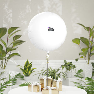 Round Mylar Helium Balloon – Plain White Customizable Balloon for Parties & Events