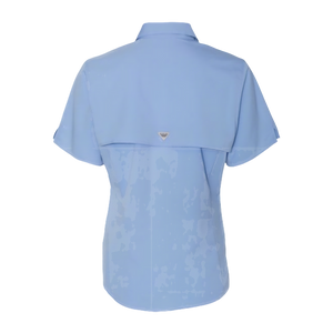 Women's Short Sleeve Fishing Shirt, Outdoor Casual Shirt, Summer Beachwear, Embroidered Fishing Top, Lightweight Hunting Shirt