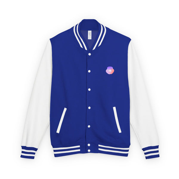Retro Red Letterman Jacket – Minimal Gradient Crest