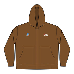 Durable Work Jacket for Men, Embroidered Hooded Jacket, Outdoor Workwear, Casual Men's Coat, Cold Weather Outerwear