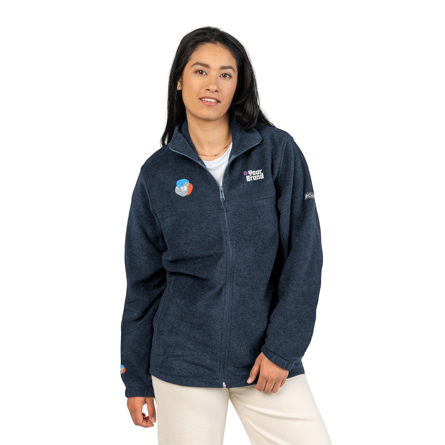 Cozy Embroidered Fleece Jacket for Outdoor Adventures, Perfect Gift for Nature Lovers, Layer for Cool Days, Ideal for Hiking and Casual Wear