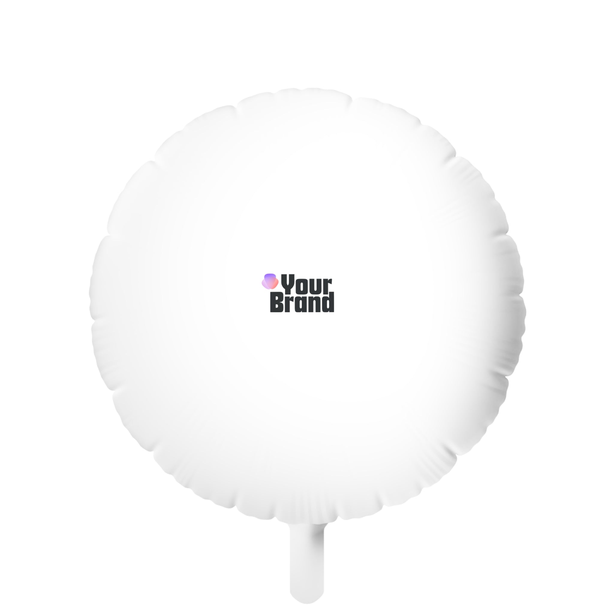 Round Mylar Helium Balloon – Plain White Customizable Balloon for Parties & Events