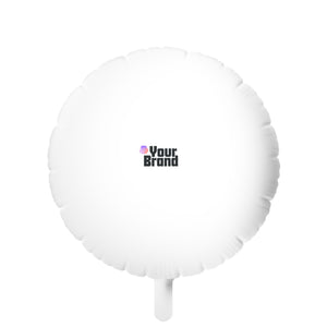 Round Mylar Helium Balloon – Plain White Customizable Balloon for Parties & Events
