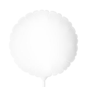 White 11" Round & Heart Mylar Balloon - Custom Logo Printable