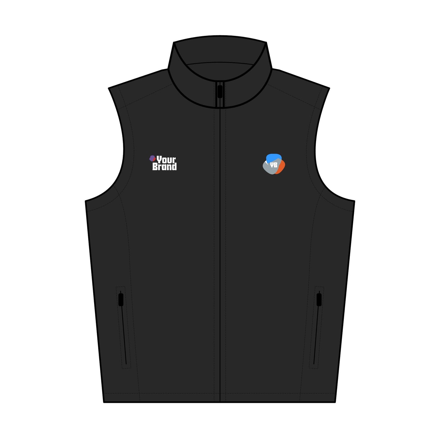 Men's Soft Shell Vest, Embroidered Jacket for Outdoor Activities, Casual Wear, Corporate Events, Gift for Him