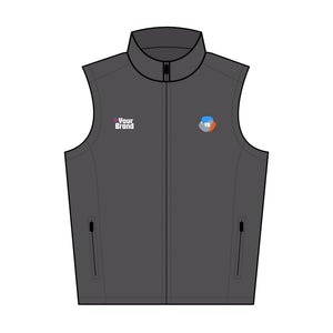 Men's Soft Shell Vest, Embroidered Jacket for Outdoor Activities, Casual Wear, Corporate Events, Gift for Him