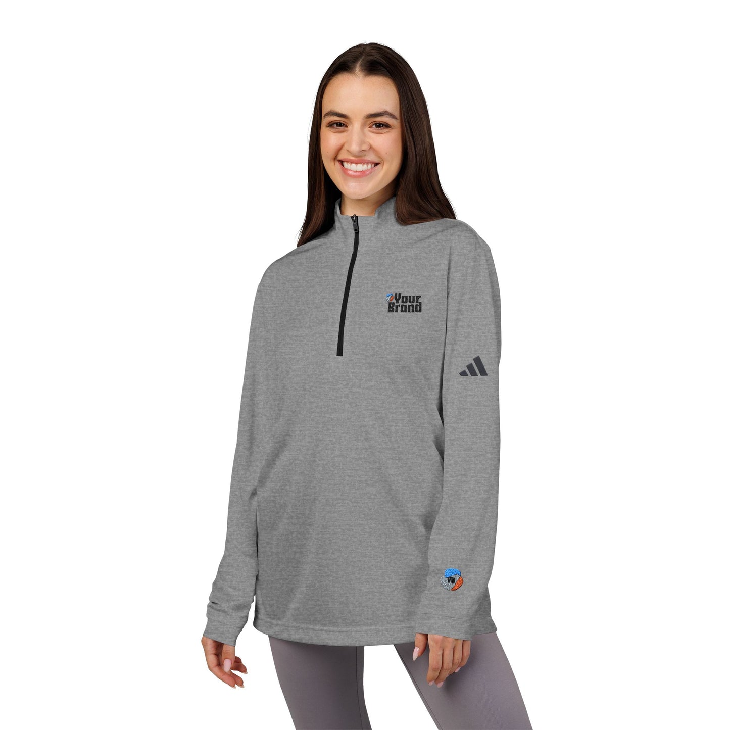 Embroidered Quarter-Zip Pullover - Custom Brand Apparel, Sportswear, Activewear, Gym Top, Personalized Gift