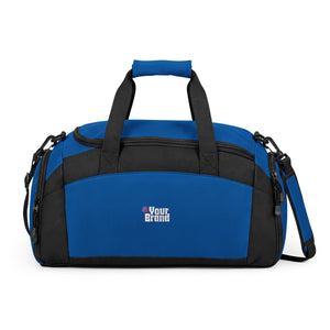 Classic Black Gym Bag — Small Logo Athletic Duffle for Workout & Travel